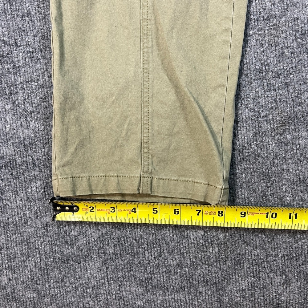 Andrew Marc New York Ankle Pants Womens 10 Khaki Cotton Stretch Straight‎ Leg - Picture 2 of 10